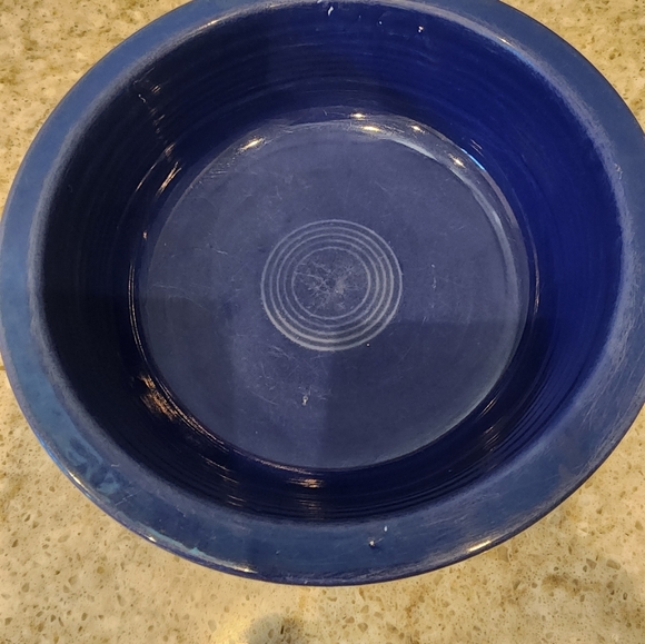 Vintage 1940's Fiesta Cobalt Blue Serving Bowl *** - Picture 4 of 4